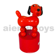 Brinquedo de madeira Push Dog com som